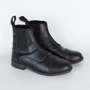 Equistar Womens Paddock Boots Size 8 Black Riding All Weather Zip Equestrian
